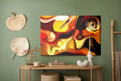 Ljuddämpande tavla - Abstract human faces