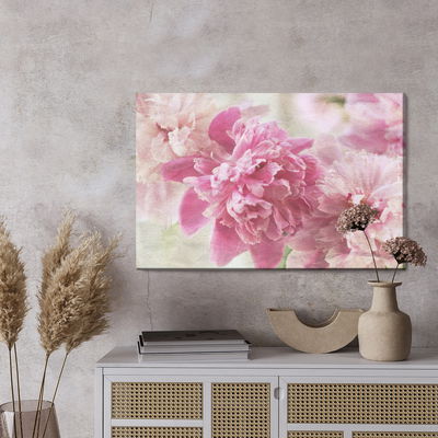 Ljuddämpande tavla - Peonies in retro style