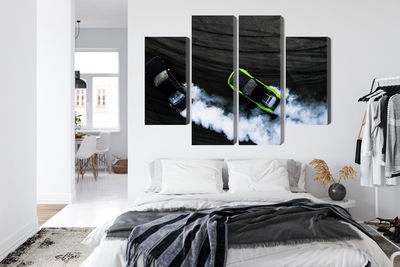 Ljuddämpande tavla - Drifting 3d cars