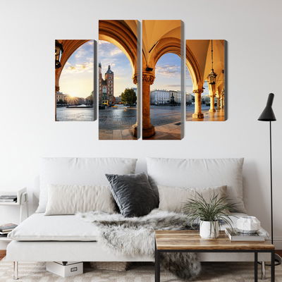 Ljuddämpande tavla - View of Kraków at sunset