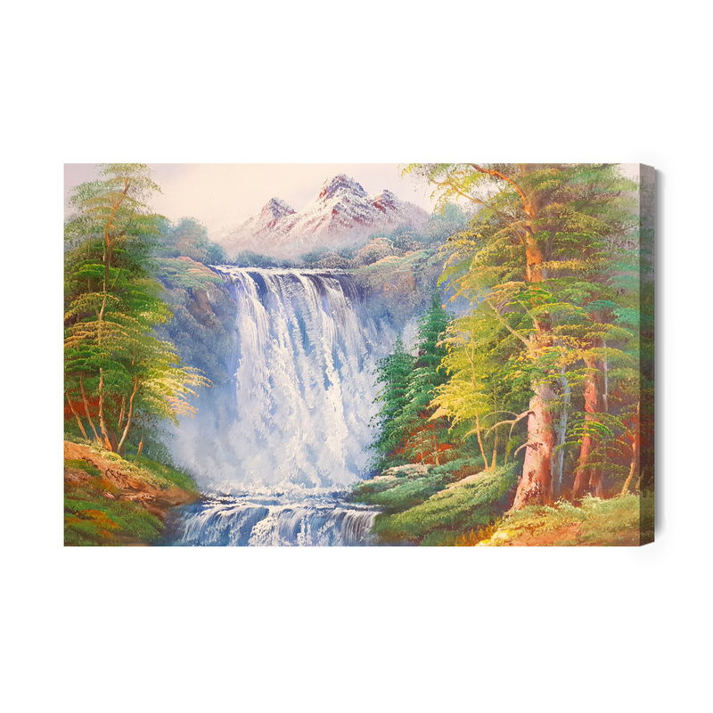 Ljuddämpande tavla - A waterfall in the mountains