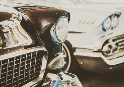 Ljuddämpande tavla - Old cars in vintage style