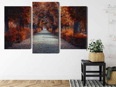 Ljuddämpande tavla - A path deep into the autumn