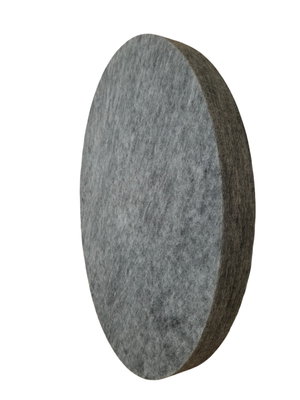 SilentDirect PES Circle Wall Round Wall Absorber, 50 mm, Gray, Side View