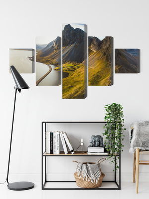 Ljuddämpande tavla - 3d aerial view of icelandic