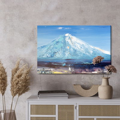 Ljuddämpande tavla - Painted mountain peak