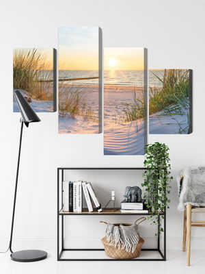 Ljuddämpande tavla - Sunset on the baltic sea 3d