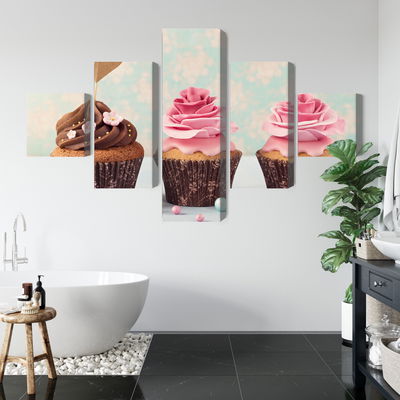 Ljuddämpande tavla - Cupcakes with cream