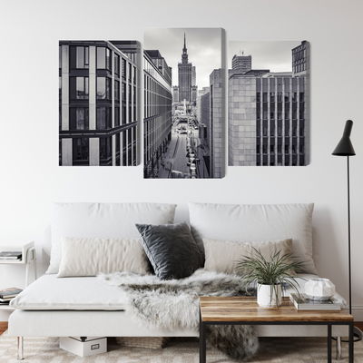 Ljuddämpande tavla - Black and white panorama