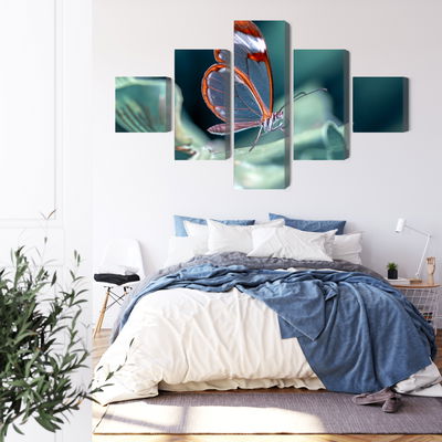 Ljuddämpande tavla - Glass-winged butterfly close