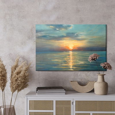 Ljuddämpande tavla - Picturesque sunset by the sea