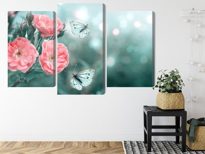 Ljuddämpande tavla - Delicate flowers and 3d