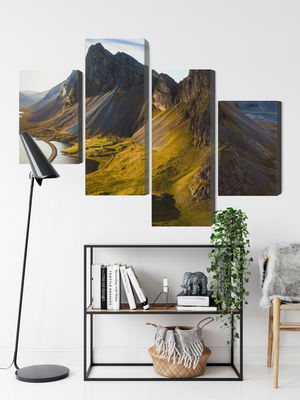 Ljuddämpande tavla - 3d aerial view of icelandic