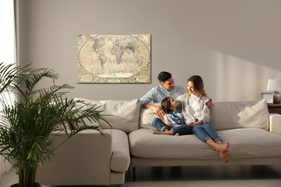 Ljuddämpande tavla - Vintage world map