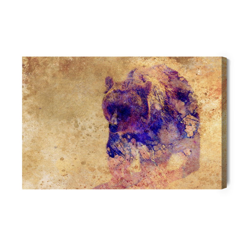 Ljuddämpande tavla - Ferocious bear