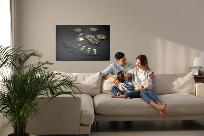 Ljuddämpande tavla - Playing cards with chips