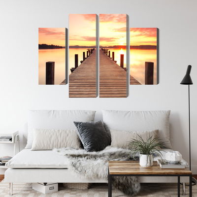 Ljuddämpande tavla - Sunset on the pier