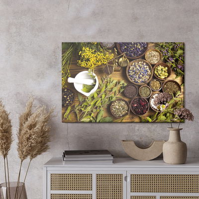 Ljuddämpande tavla - Spices and herbs table