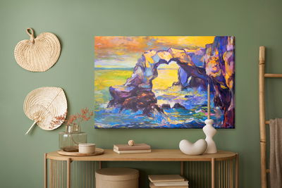 Ljuddämpande tavla - Sea and cliff