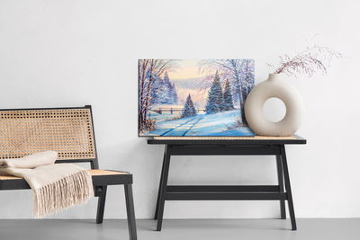 Ljuddämpande tavla - Winter forest landscape