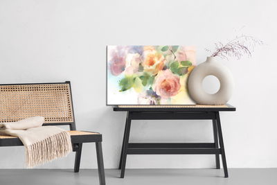 Ljuddämpande tavla - A bouquet of roses painted