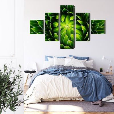 Ljuddämpande tavla - Green plant on a macro scale