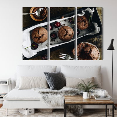 Ljuddämpande tavla - Muffins with cherries