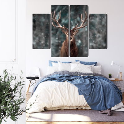 Ljuddämpande tavla - Deer in the forest 3d