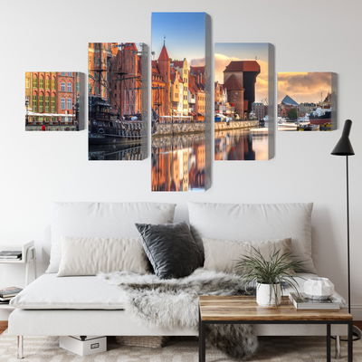 Ljuddämpande tavla - Gdansk motlawa at sunrise