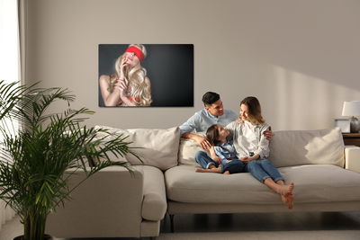 Ljuddämpande tavla - A woman with a blindfold