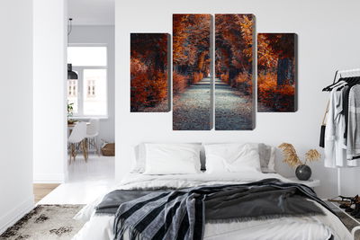 Ljuddämpande tavla - A path deep into the autumn