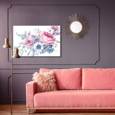 Ljuddämpande tavla - Roses, anemones and berries