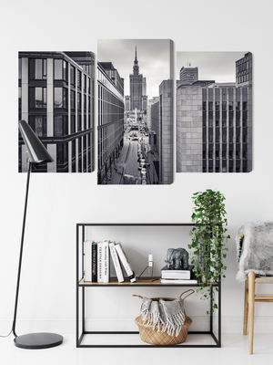 Ljuddämpande tavla - Black and white panorama