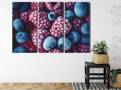 Ljuddämpande tavla - Frozen blueberries