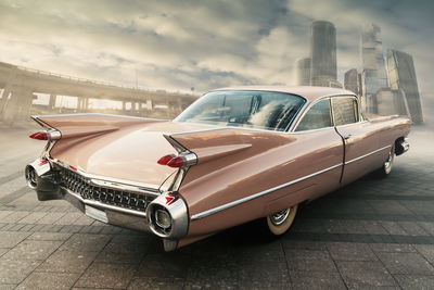 Ljuddämpande tavla - Vintage style car