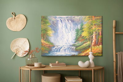 Ljuddämpande tavla - A waterfall in the mountains