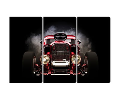 Ljuddämpande tavla - Hot rod car on a smoke