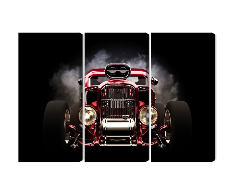 Ljuddämpande tavla - Hot rod car on a smoke