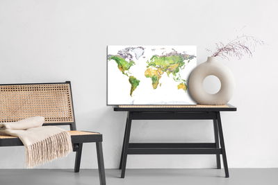 Ljuddämpande tavla - Physical map of the world