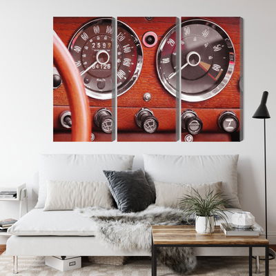 Ljuddämpande tavla - Counters in a retro car