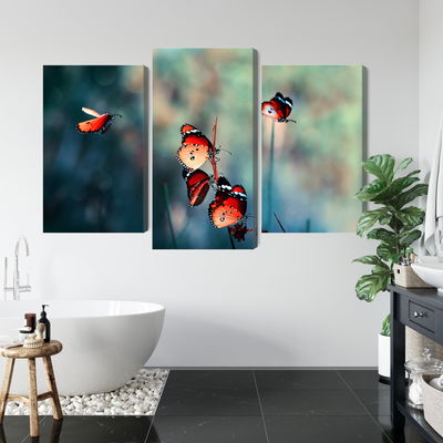 Ljuddämpande tavla - Colorful butterflies