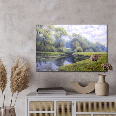 Ljuddämpande tavla - River in the forest