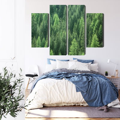 Ljuddämpande tavla - 3d green forest view