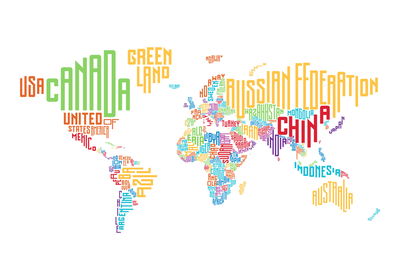 Ljuddämpande tavla - World map - subtitles