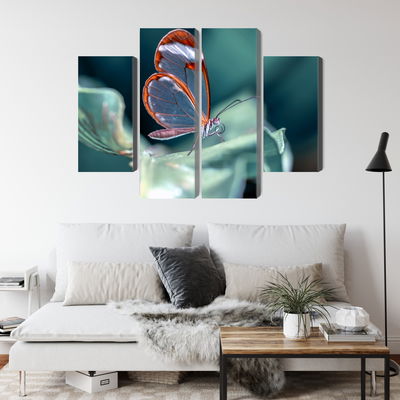 Ljuddämpande tavla - Glass-winged butterfly close