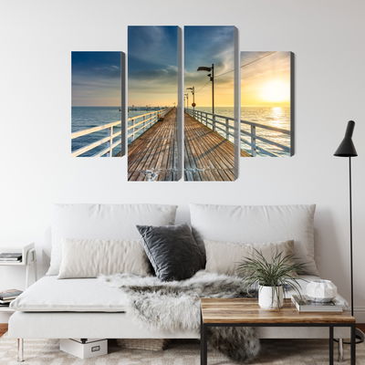 Ljuddämpande tavla - Wooden pier on the baltic sea