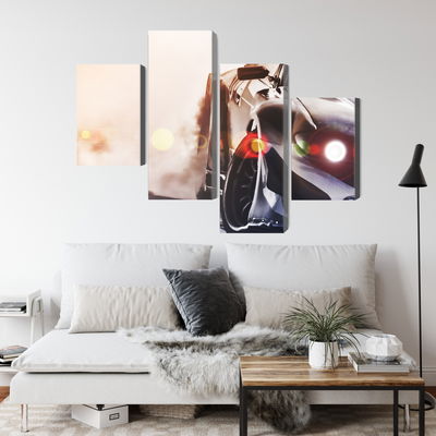 Ljuddämpande tavla - Black drifting 3d car