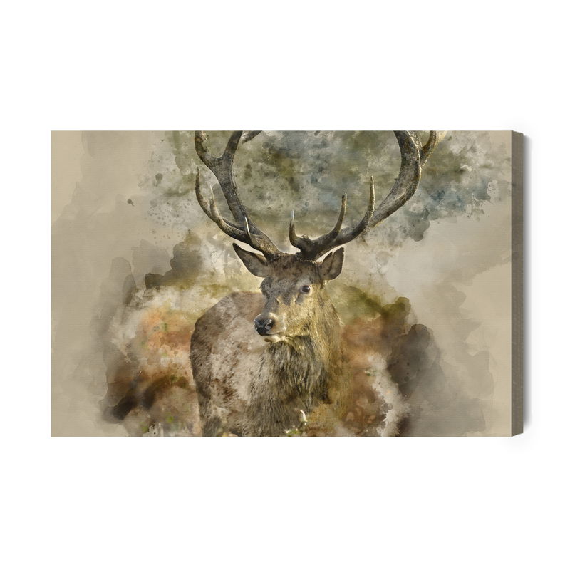 Ljuddämpande tavla - Of abstract deer in brown