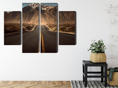 Ljuddämpande tavla - Road to the mountains 3d