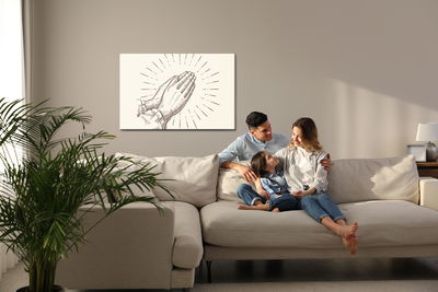 Ljuddämpande tavla - Hands folded in prayer